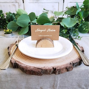 DIVRIS Wooden Eco-Friendly Handmade Laser Cut Rectangle <b>Place</b> <b>Card</b> Holders <b>Table</b> Numbers Weddings Indoor/Outdoor Decor-Durable - Product Image 3