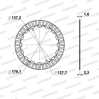 Plaque de friction FMZ01S3 pour Mazda FW6A-EL