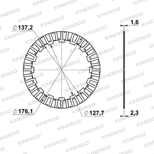 Disco de Fricción FMZ01S3 para Mazda FW6A-EL - Product Image 2