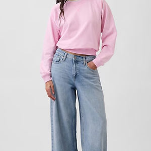 Sudadera Corta con Forro Polar para Mujer, Color Sólido, Mangas Largas, Diseño de Mangas Largas con Logotipo Personalizado a Precio Económico - Product Image 4