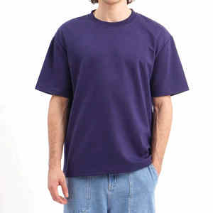 Camiseta transpirable de alta calidad, precio al por mayor, 100% algodón, cuello redondo, camisetas de secado rápido de gran tamaño para hombres - Product Image 1