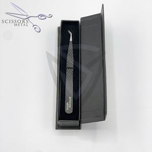 Pince à épiler 3D attachée à la main mince à 65 degrés de fibre de mélange professionnel pour l'outil d'extensions de cils d'application de cils de volume - Product Image 3