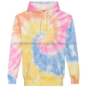 Sudadera con Capucha de Algodón para Mujer, Estilo Tie Dye, Holgada, Informal, 100% Algodón Jersey - Product Image 3