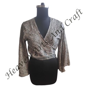 เสื้อเบลาส์สไตล์โบฮีเมียนสำหรับผู้หญิงเสื้อเชิ๊ตแบบลำลองแขนกระดิ่งใส่ไปงานปาร์ตี้ลำลองฤดูร้อนขนาดฟรีไซส์ - Product Image 3