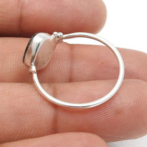 เครื่องประดับทันสมัยสำหรับผู้หญิง925เงินสเตอร์ลิงอัญมณีลาบราดอไรต์ธรรมชาติแบบมินิมอลลิสต์ดูน่าพิศวงแหวนมีระดับซัพพลายเออร์จำนวนมากอินเดีย - Product Image 5