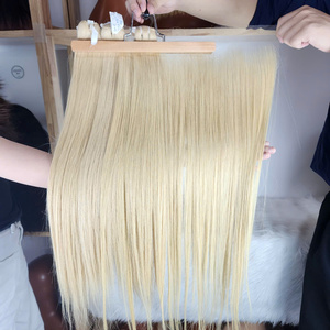 Venta al por mayor 100% Virgin Raw Extensiones de cabello vietnamita Premium Bone Straight Style Cutícula completa Raw Bundle Hair 613 color - Product Image 1