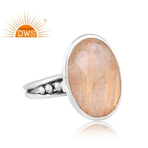 แหวนพลอยสังเคราะห์สีเงินสเตอร์ลิงสีทองธรรมชาติสำหรับผู้หญิงดีไซน์ไม่เหมือนใคร925ออกแบบได้ตามต้องการอุปกรณ์สำหรับเครื่องประดับดีไซน์ที่เป็นเอกลักษณ์ - Product Image 4