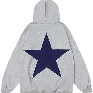 Unisex Legends Star Graphic Hoodie Oversized <b>Y2K</b> Pullover <b>Tops</b> Embroidered Streetwear Winter Sweatshirt Plain Dyed Technique - Product Image 2