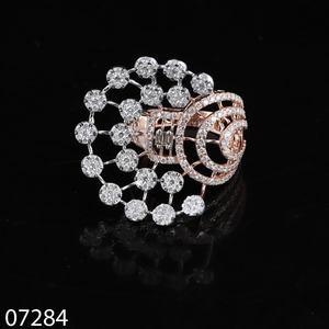 แหวนหมั้นเพชรรัสเซียสีโรสโกลด์ D'VINS JEWELS ทองคำแท้ 14K รับรองคุณภาพ ดีไซน์ทันสมัย ของขวัญวันครบรอบสำหรับผู้หญิง - Product Image 3