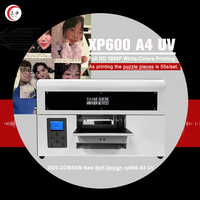 DOMSEM XP600 imprimante uv étui de téléphone format a4 imprimante uv à jet d'encre avec effet HP 1080dpi
