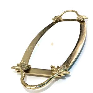 ถาดเสิร์ฟแผ่นเคลือบทองทำจากโลหะอลูมิเนียมดีไซน์หรูหราจานยาวสำหรับร้านอาหารที่เสิร์ฟอาหารและช็อกโกแลต - Product Image 4