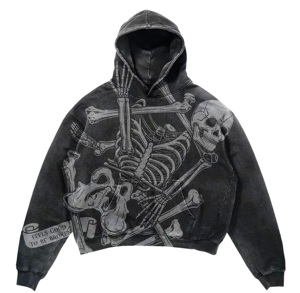 Sudadera con capucha y cremallera unisex de algodón 100% transpirable, bordada, de invierno, oversize, con hombros caídos, personalizada con logo OEM - Product Image 6