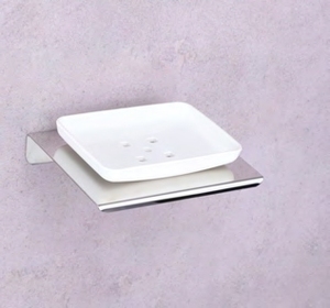 MISHWA Jabonera de Acero Inoxidable, Organizador de Baño, Montado EN LA Pared, Colección Acrílica Premium, OEM, a Granel, - Product Image 3