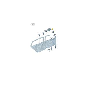 Bouton d'ouverture de fenêtre à 4 boutons compatible VW Golf 7 (13-17) & Passat B8 (15-20) 5G0959857B Fabriqué en TR - Product Image 1