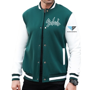 แจ็กเก็ตเบสบอลสำหรับผู้ชายเสื้อแจ็กเก็ตกันหนาวแบบลำลองปกตั้งมีหลายสี - Product Image 6