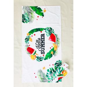 Serviette de plage de luxe personnalisée AS0450, imprimée, gaufrée, jacquard fantaisie, séchage rapide, coton turc, certifiée GRS, sac de luxe personnalisé - Product Image 1