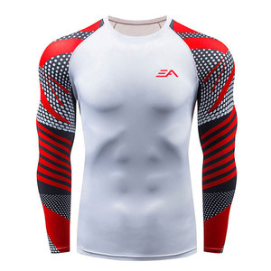 Nuevo Rashguard Personalizado para Adultos, Sublimado, Transpirable, Ecológico, con Diseño OEM y Logotipo, de Alta Calidad, en Spandex/Poliéster para Hombre - Product Image 1
