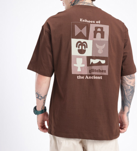 T-shirt pour homme surdimensionné à épaules tombantes, logo personnalisé, options multicolores, épaisseur 240 GSM, vente à chaud, 100% coton, impression graphique - Product Image 5