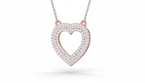 Collier en diamant en forme de cœur élégant de haute qualité avec chaîne pour femmes, adapté aux fiançailles, aux célébrations, aux tenues de soirée, aux anniversaires - Product Image 4