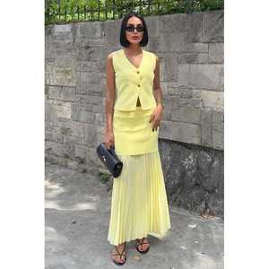 Conjunto de Chaleco y Falda Plisada de Punto 10001 para Primavera/Verano - Product Image 6