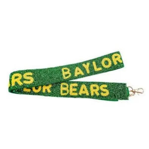 Pochette perlée brodée Baylor Bears pour femmes faite à la main en Inde avec crochet en métal Produit de vente chaud design élégant - Product Image 1