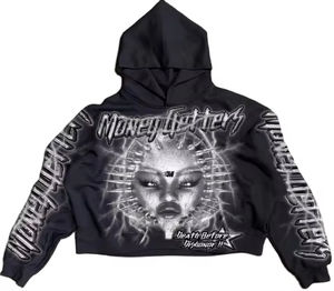 Vente en gros OEM Sweatshirts à capuche en molleton pour hommes 100% coton Sweats à capuche surdimensionnés Sweats à capuche unisexes pour hommes Logo personnalisé - Product Image 1