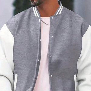 Veste de baseball brodée avec logo personnalisé en gros, veste pour homme, veste de sport ample, veste varsity BOXY pour homme, veste varsity - Product Image 5