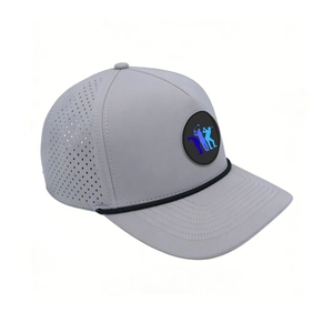 Gorra de golf de 5 paneles personalizada con soporte para tee, cuerda y perforaciones cortadas a láser, de alto rendimiento, Injae Vina Golf Vietnam - Product Image 3