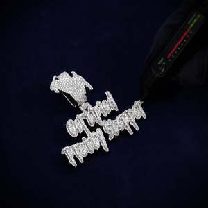 จี้มอสซาไนต์สั่งทำพิเศษรับรองโดย GOAT พร้อมตัวเรือนทอง 14K ประดับเพชรสวยงาม สร้อยคอแบบสเต็ปเปอร์ - Product Image 2