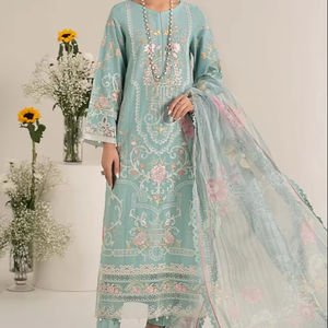 Vestido de Fiesta de Chifón de Estilo Pakistaní Tradicional para Mujer, Diseño Salwar Kameez para Damas, para Festivales y Ocasiones Especiales - Product Image 1