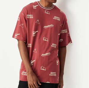 เสื้อยืดผ้าฝ้ายถักนิตติ้งสำหรับผู้ชายเสื้อทีเชิ้ตแนวสตรีทไซส์ใหญ่พิเศษพิมพ์ลายพิมพ์ตัวอักษรแขนสั้นยาวปกติ - Product Image 1