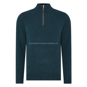 Jersey de hombre caliente Ropa de calle Media cremallera Manga larga de alta calidad Logotipo personalizado Color Manga larga Sudadera con capucha para hombre - Product Image 2