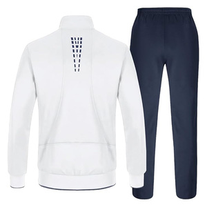 Survêtements de jogging athlétiques décontractés pour hommes 2 pièces ensembles d'échauffement de sueur à fermeture éclair grande taille pour l'hiver - Product Image 2