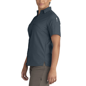 Camisas de trabajo de manga corta profesionales para mujer, uniformes de oficina corporativos personalizables, proveedor OEM ODM Factory - Product Image 4