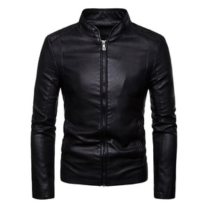 Nueva llegada High Street Chaquetas de cuero para hombre Chaquetas de cuero de invierno para hombre Chaquetas de cuero negro para montar en bicicleta personalizadas para hombre - Product Image 1