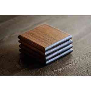 Sous-verres en bois de noyer gravé personnalisé fait à la main cadeau personnalisé unique de haute qualité - Product Image 2