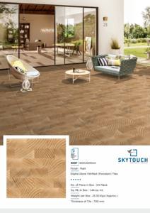 Azulejos de Cerámica para Piso de Porcelana Imitación Madera Marrón Marfil Antideslizantes Mate de 60x60 1200x600 para Proveedor de Materiales de Construcción - Product Image 5