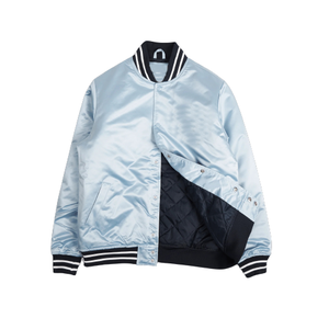 Chaqueta Varsity de Satén de Alta Calidad para Hombre, Corte Regular, Personalizada al por Mayor, Resistente al Viento, Transpirable, Chaqueta Letterman - Product Image 3