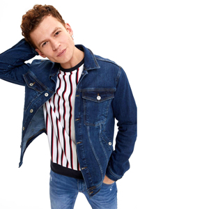 2024 nuevas chaquetas vaqueras informales de moda para hombres, pantalones vaqueros de lana de invierno de alta calidad con patrón estampado lavado en línea, venta al por mayor - Product Image 1