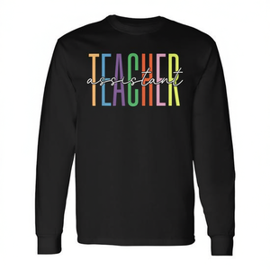 T-shirt à manches longues pour l'équipe pédagogique scolaire – Cadeau de remerciement pour les professeurs, les assistants et les équipes – T-shirts promotionnels - Product Image 2