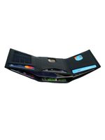 Kedatangan Baru Dompet Kartu Pria Kulit Asli yang Dapat Disesuaikan, Tahan Lama, Tipis, Pendek, Anti RFID, Tahan Air, Grosir