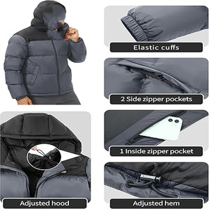 2025 nouveaux vêtements pour hommes personnalisés veste à bulles respirante conception de client vêtements d'hiver personnalisés téléchargés par robe de sport - Product Image 5