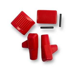 Kit de gomas para soporte rojo + pedal de arranque + pedal de freno Lambretta S1 + S2 + S3 + SX + DL/GP + Serveta - Product Image 1