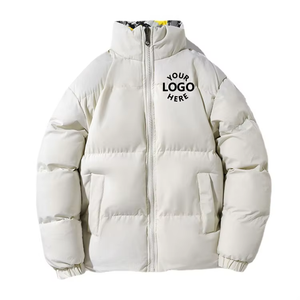Blouson d'hiver chaud uni à col montant, impression personnalisée du logo, veste bomber décontractée pour homme, veste à bulles tendance 2026 - Product Image 2