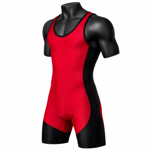 Combinaison de lutte personnalisée de couleur unie, combinaison de compression, séchage rapide, respirante, extensible, OEM, étiquette privée, vente en gros - Product Image 3