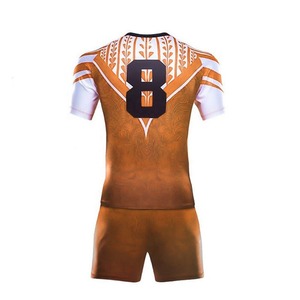 Uniformes de rugby OEM pour nourrissons et tout-petits Sublimation de haute qualité couleur personnalisée unisexe Spandex/coton personnalisé grande taille - Product Image 3