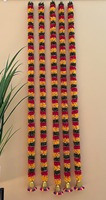 Guirlande de clochettes en tissu multicolore pour mariage, fête, décoration murale, taille personnalisable, tradition indienne