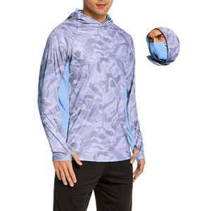 Chemises à capuche de pêche personnalisées pour hommes avec manches longues tissu respirant conception OEM pour la marque et les événements d'équipe de vêtements de sport en plein air - Product Image 1