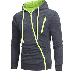 Sudaderas con Capucha Casuales con Cremallera de Diseño Personalizado para Hombre, Sudaderas con Capucha de Forro Polar para Invierno, de Algodón y Poliéster Grueso, Lisas y Teñidas - Product Image 2