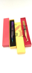 Style professionnel 90 degrés or Plasma et arc-en-ciel Plasma Boot Volume Extension de cils pince à épiler diamant Grip Instrument de beauté - Product Image 2